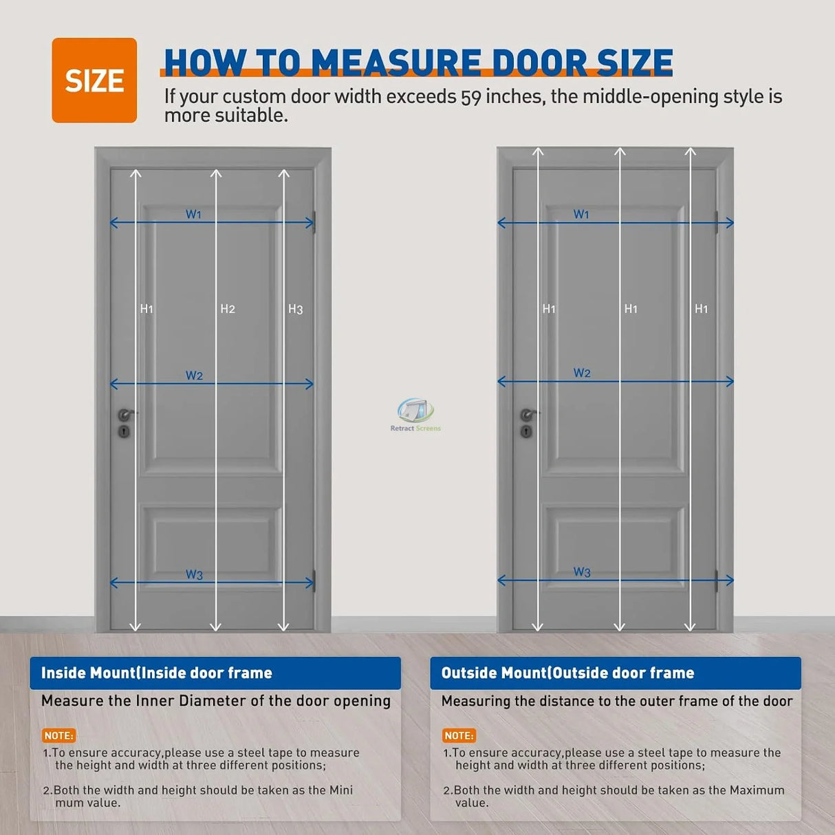 Folding Accordion Double Door Screen