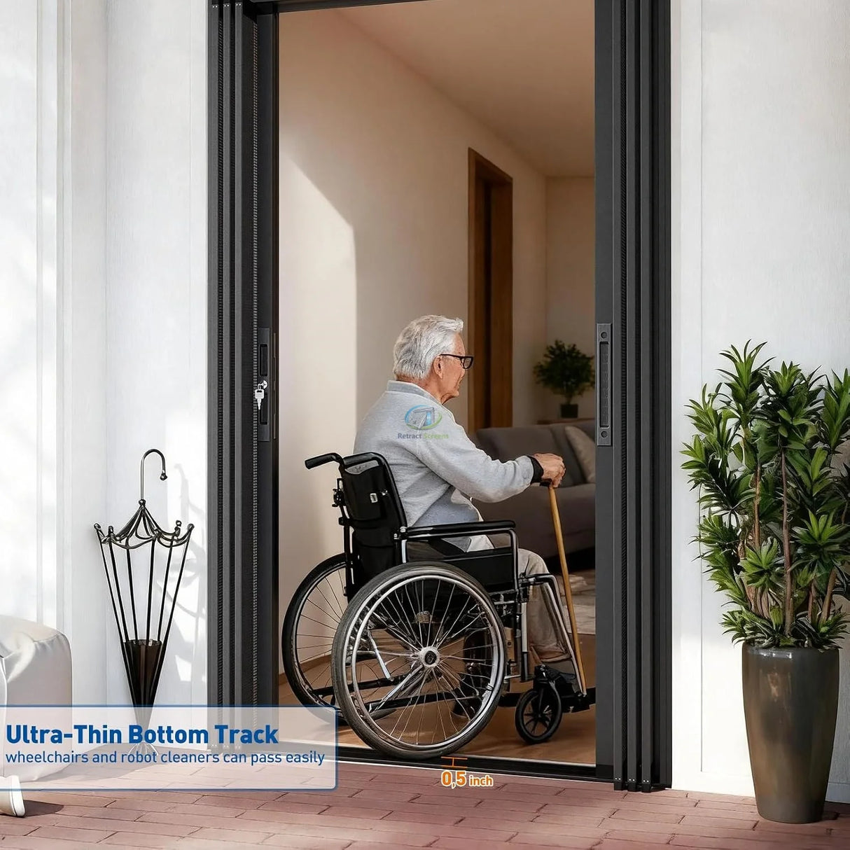 Folding Accordion Double Door Screen