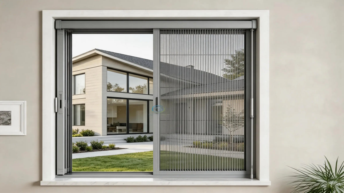 Pleated retractable insect screen for windows