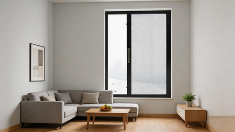 Sliding pull across roller insect screen for windows