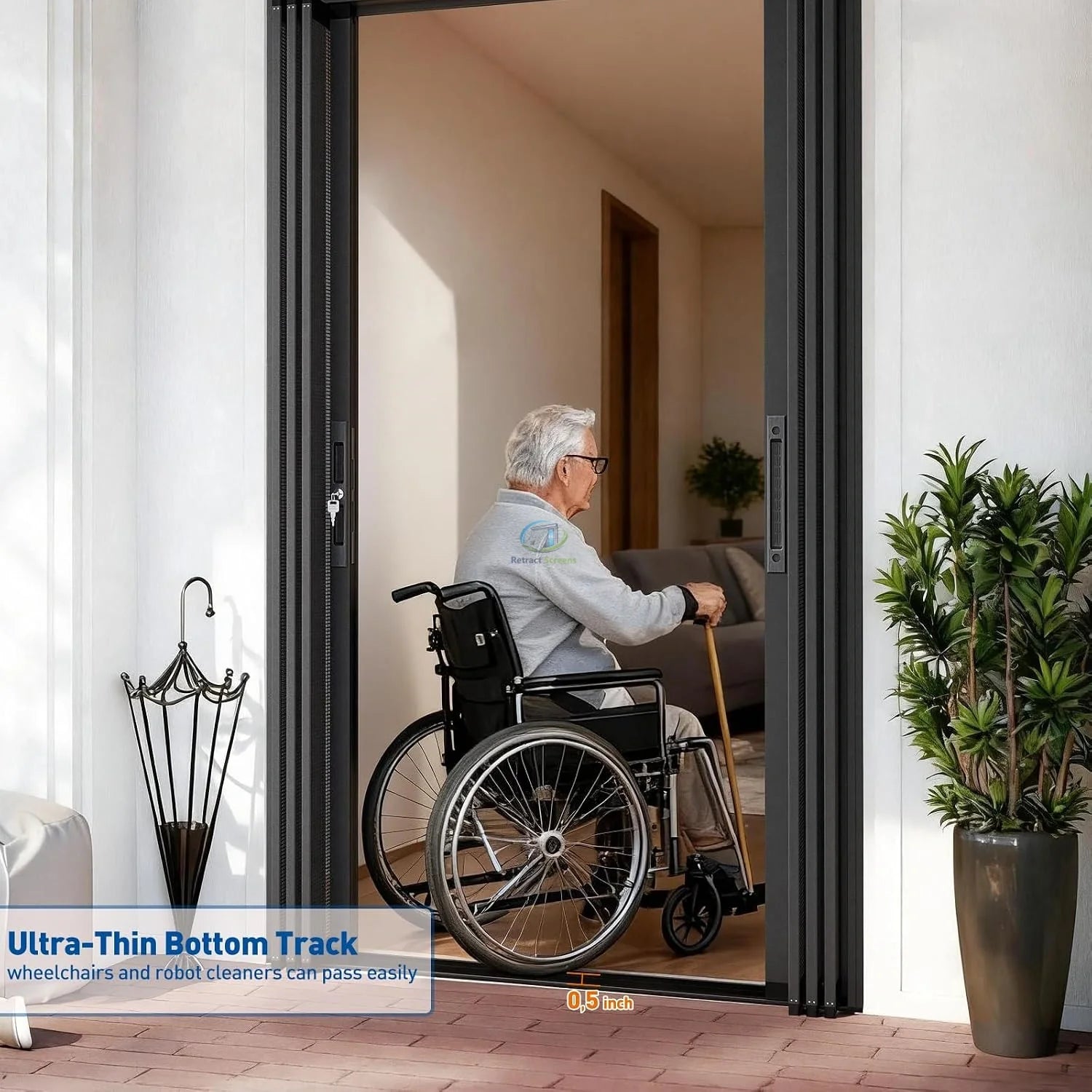 Folding Accordion Double Door Screen