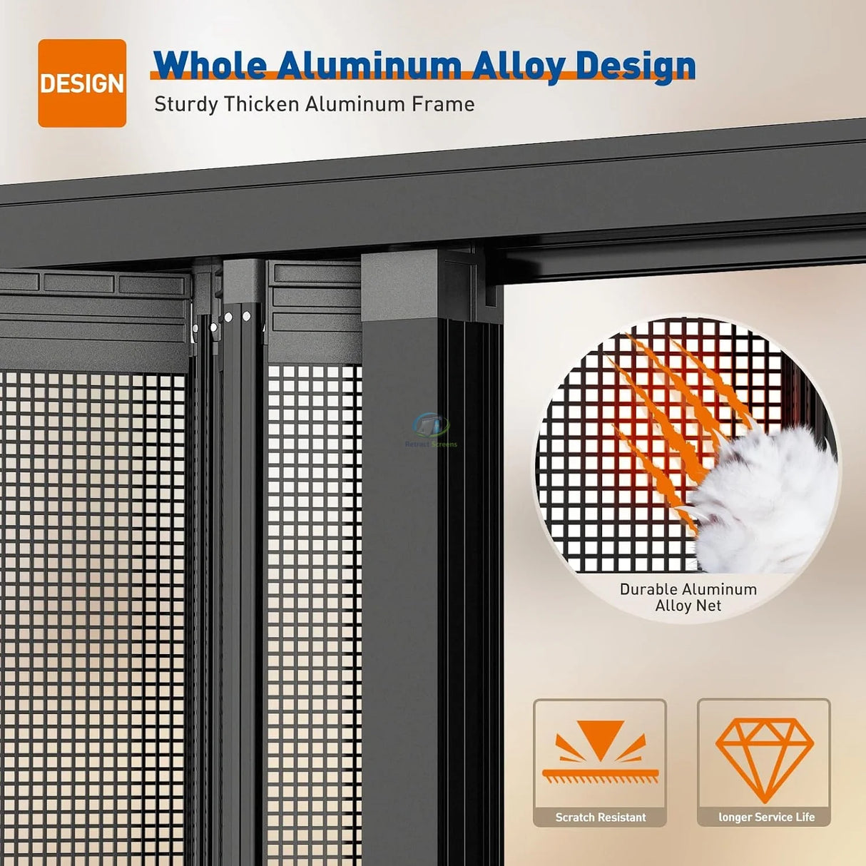 Folding Accordion Double Door Screen