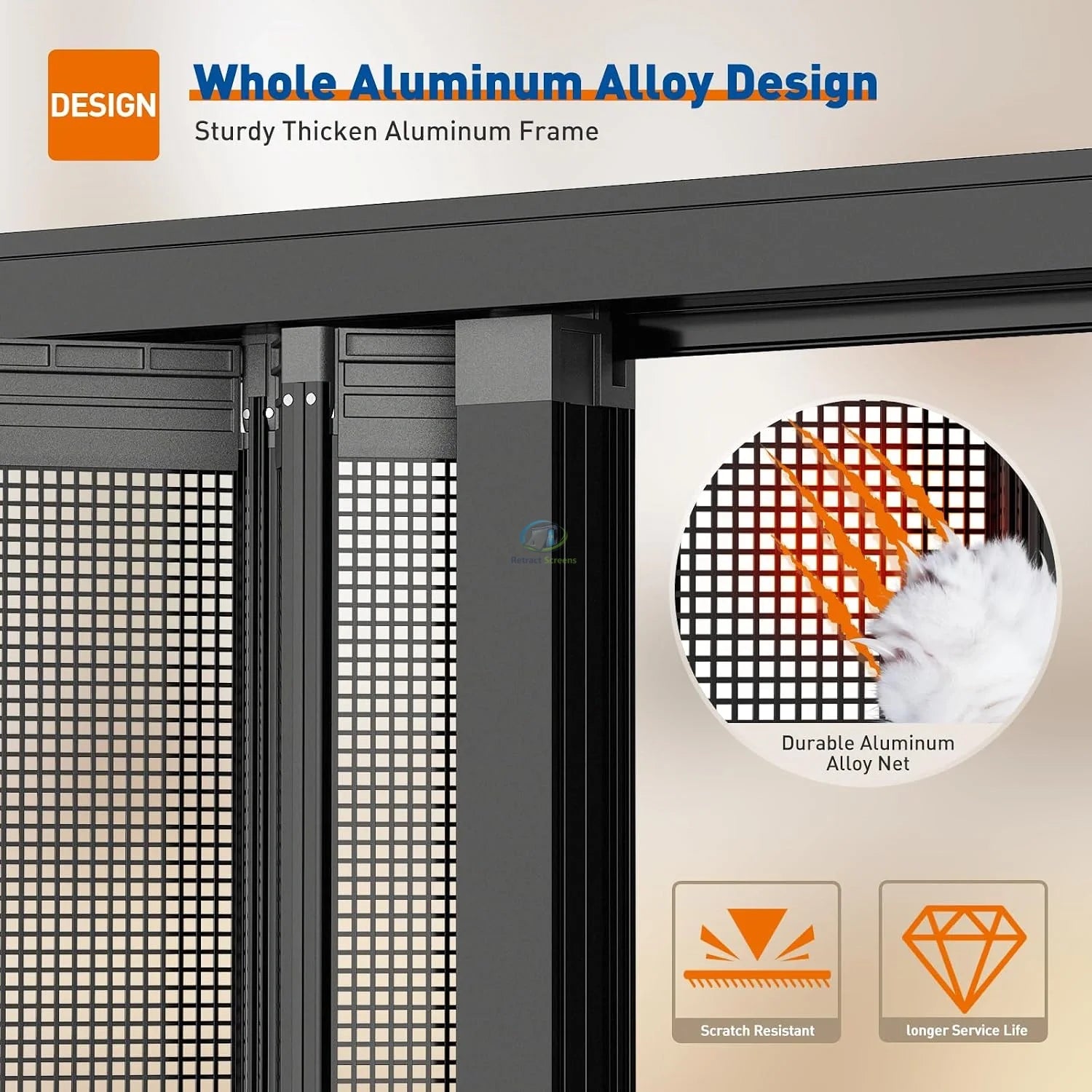 Folding Accordion Double Door Screen