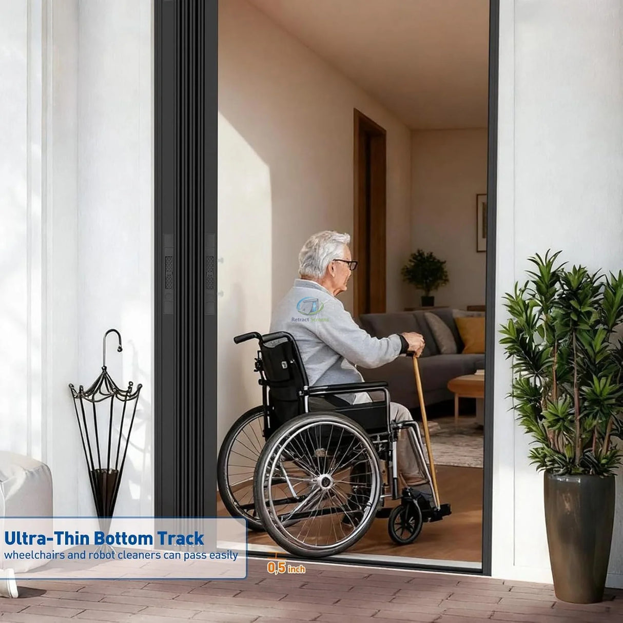 Folding Accordion Single Door Screen