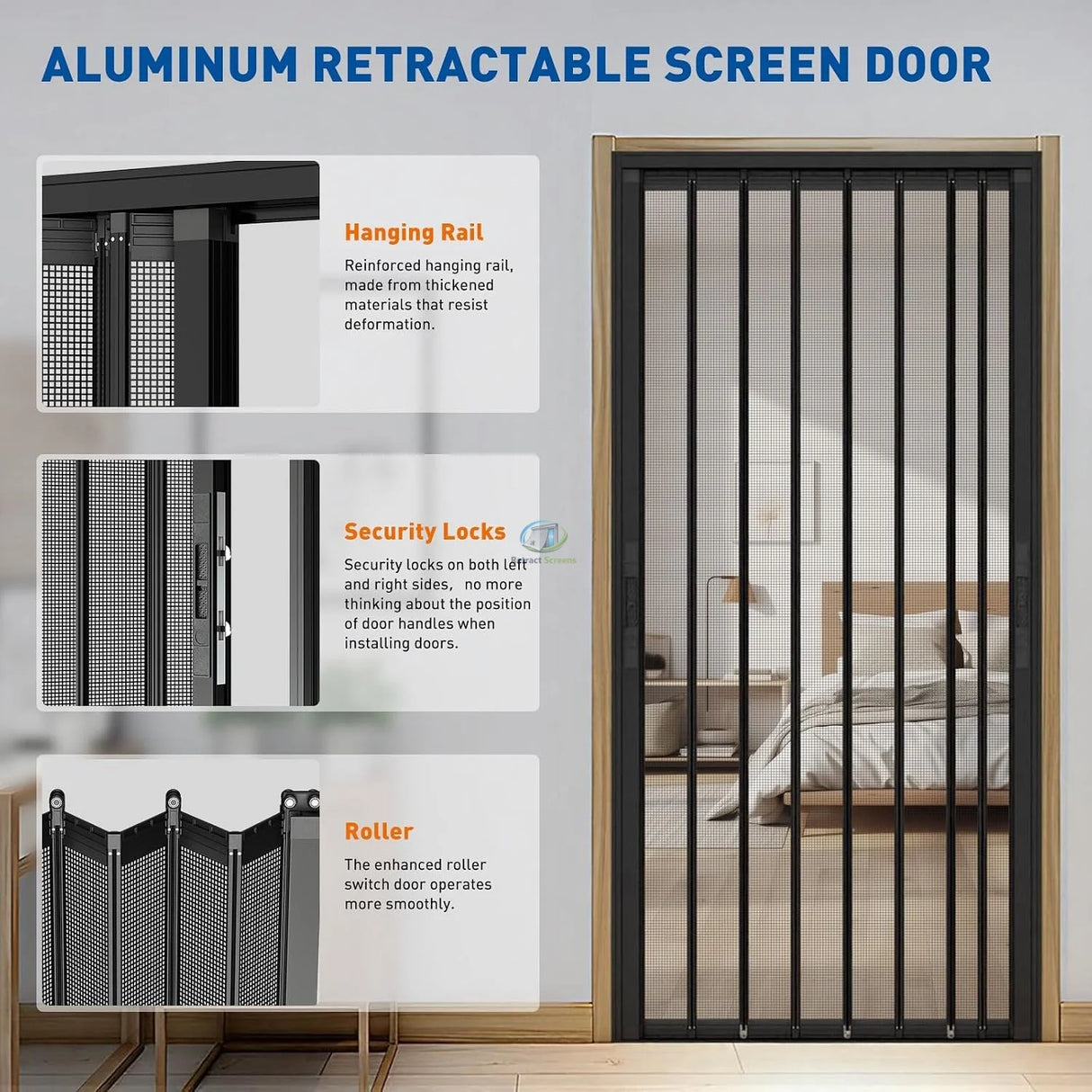 Folding Accordion Single Door Screen