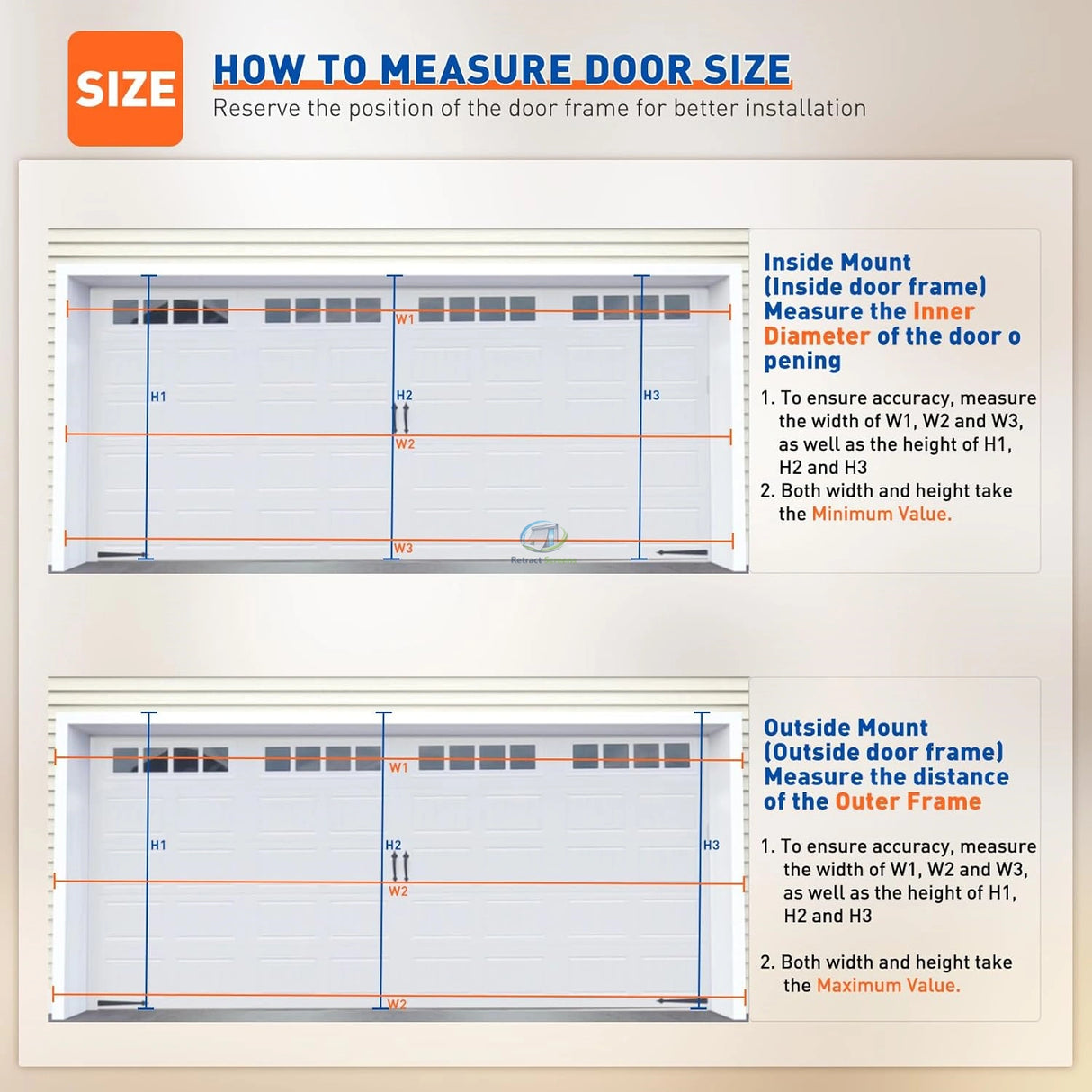 Aluminum Retractable Garage Screen Door