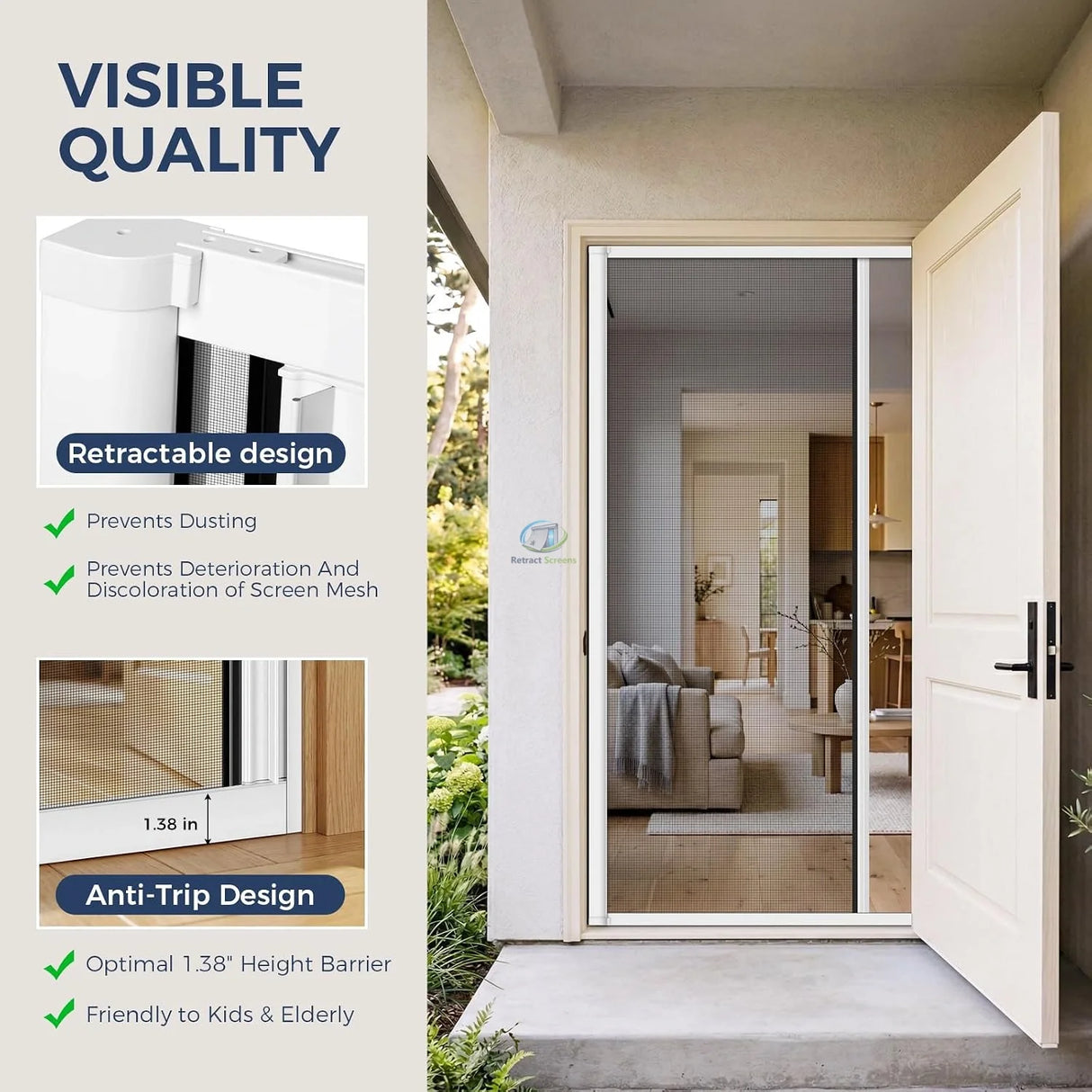 Roller Insect Screens for Double Door