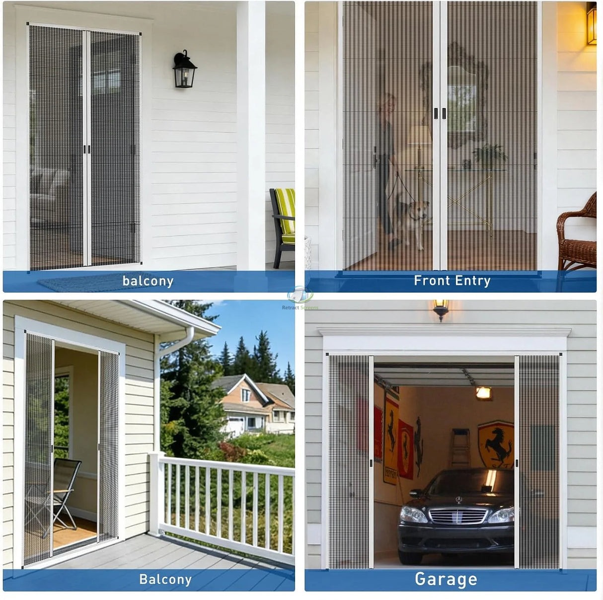 Pleated Inscet Screen Double Door