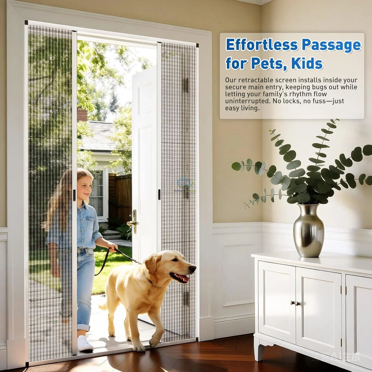 Pleated Inscet Screen Double Door