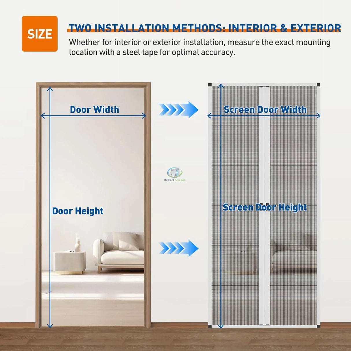 Pleated Inscet Screen Double Door